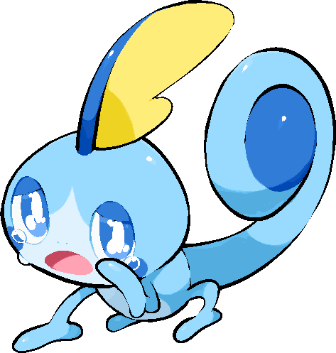sobble pokemon (creature) solo no humans blue eyes white background full body open mouth  illustration images