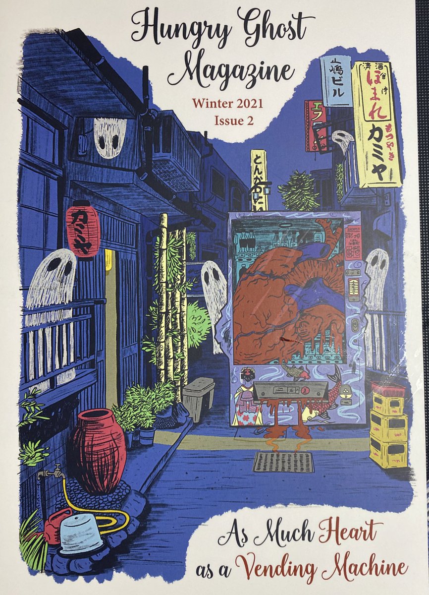 Look what arrived today! Issue 2 of @HungryGhostMag. Such a beautiful magazine! I can’t wait to read it. And on p. 46 is my speculative nonfiction piece, “Effigies.” Thank you, @leonie_rowland!