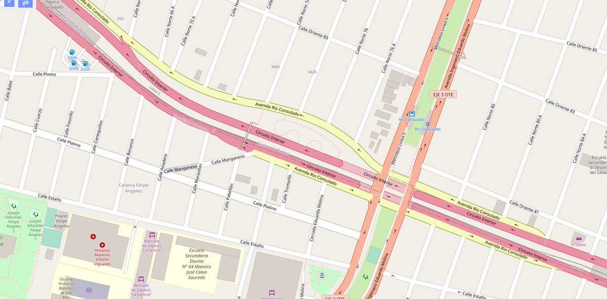 asalmendez's tweet photo. Esta pequeña curva en la Av. Rio Consulado y Eduardo Molina en la #GAM al norte de la #CDMX, era parte una curva del ferrocarril que alimentaba en Rastro General.
#OpenStreetMap 2022 / Plano de la Ciudad de México 1907.
🚂Los próximos días estará esta vía en #OpenRailwayMap. https://t.co/YPTrU6ANha
