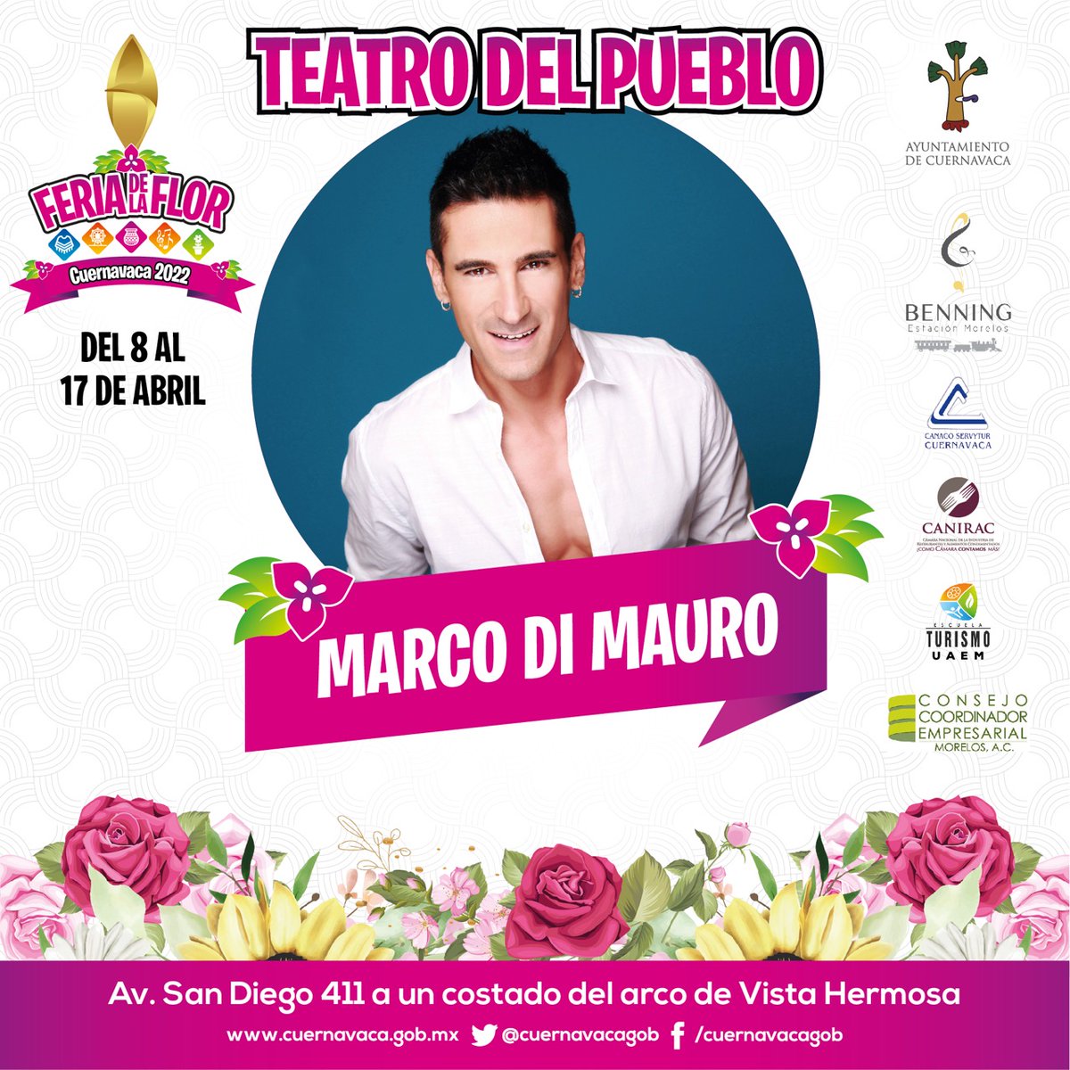 CuernavacaGob's tweet photo. Diversión y buena música en el Teatro del Pueblo 🎡
de la Feria de la Flor #Cuernavaca 🌺

#LaFeriaDeTodos 

🌸 Asiste con toda tu familia del 8 al 17 de abril https://t.co/xYXGeOjMWe
