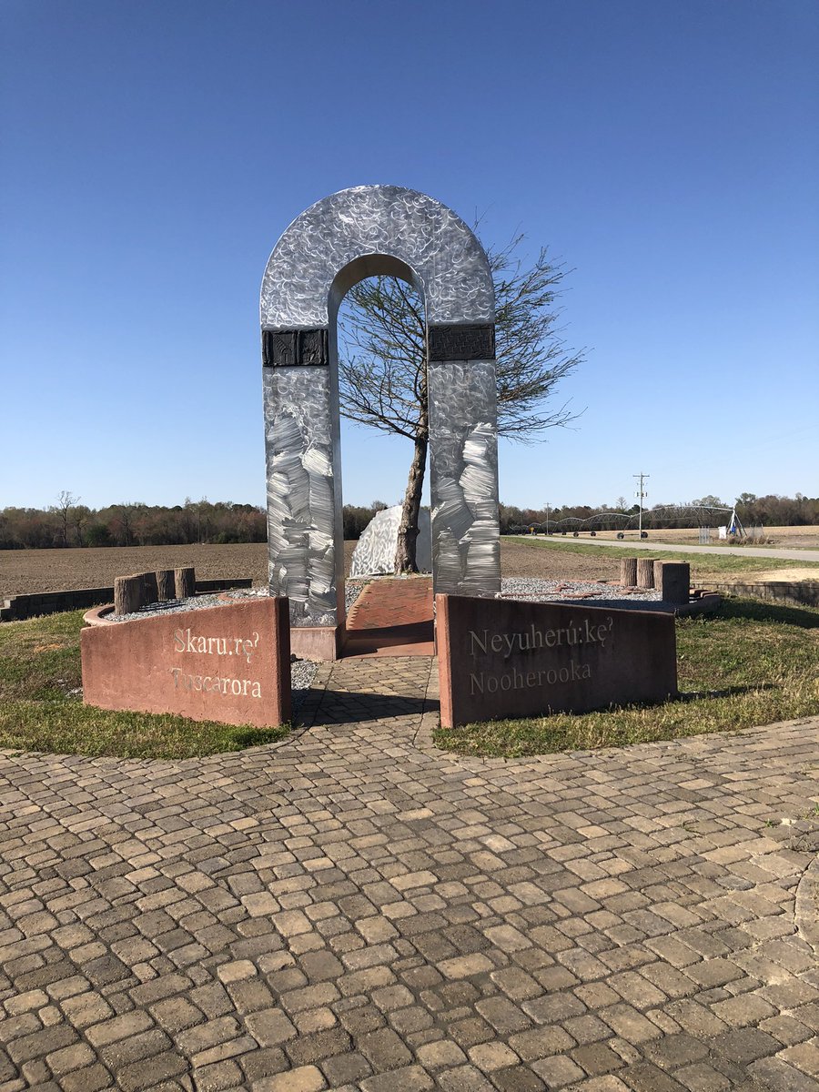 DowningsHistory's tweet photo. Also, we drove by the Nooherooka Monument. We were completely moved by the symbolism of this place- the site of the final major battle of the Tuscarora War. https://t.co/rRsGVmpXML
