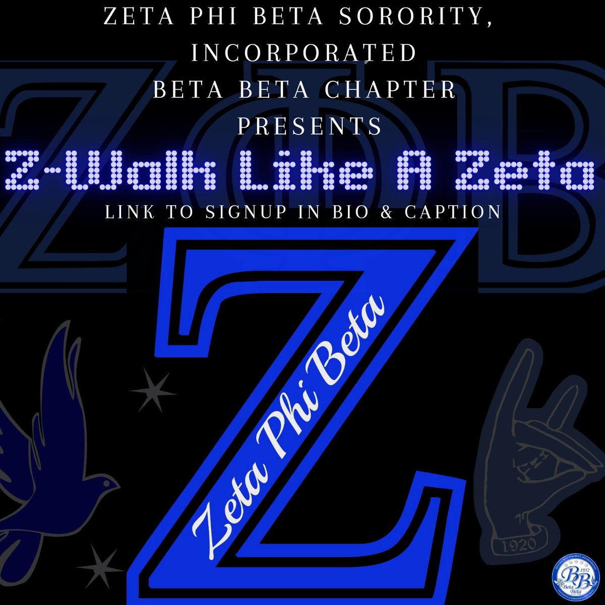 uapbzetas's tweet photo. Do you think you have what it takes to Z-WALK like a Zeta? Come turn up with Beta Beta! Be on the look out for sign up sheets around campus, google docs form located below and in bio.                                   🚨MEN ONLY!!!!!!!!!!!!!!!🚨 
-Free entry to all participants. https://t.co/1TCIk0L70R