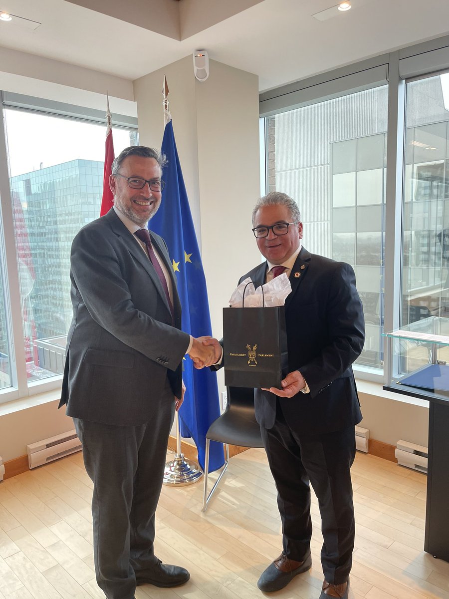 fsorbara's tweet photo. As president of the #Canada-#Europe🇨🇦🇪🇺 IPG, I had the opportunity to welcome the #COTRA delegation &amp; discuss our shared interests from energy security policy to our steadfast commitment to support #Ukraine. 

Special thanks to @EUAmbCanada Gabrič &amp; COTRA Chair Tomas Reyes Ortega https://t.co/2jeMhPbFle