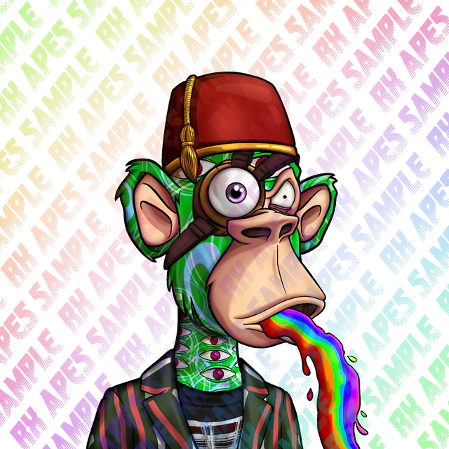 TheOBJoe's tweet photo. Crazy mashup of traits on this Ape, think it might have to be yeeted tomorrow @ProjectRxnegade https://t.co/ahVRPHgigD