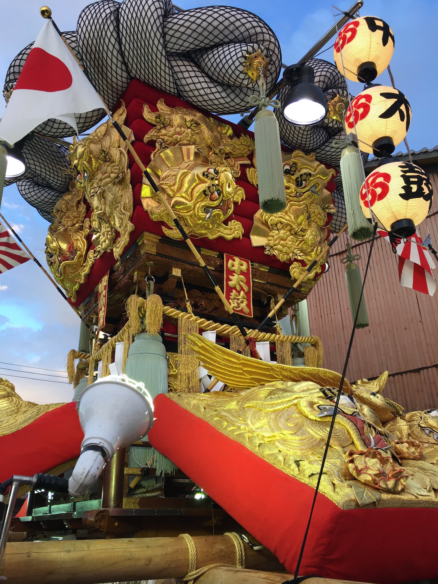 【かほぱ】太鼓台　オーダー仕様 LIVE］後編 喧嘩勃発！合計かき棒3本！新居浜太鼓祭り 工場前
