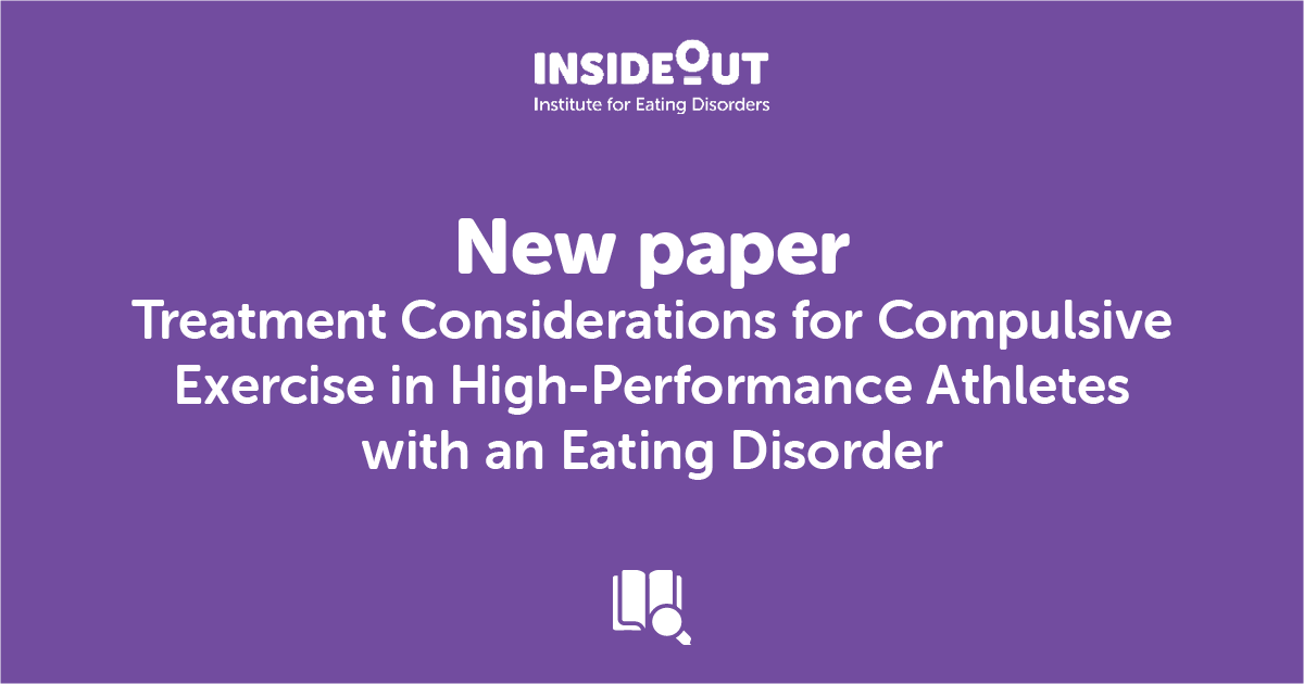 InsideOutInst's tweet photo. 📄 NEW PAPER | PhD researcher @jordanmartenst1 and team have published guidelines for treating #compulsiveexercise in high-performance athletes with an #eatingdisorder, offering practical considerations for clinicians: https://t.co/3GR7d5dI72 @SportsMedicineJ https://t.co/Cl3qq1DBW7