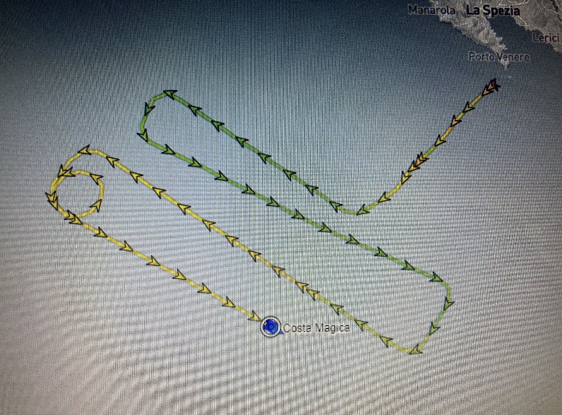 thiscruiselife's tweet photo. I swear, @goliathfreak finds the most interesting things on the internet related to cruising! Here’s a screenshot he sent me earlier of Costa Magica’s recent activity! 😂

#CostaMagica #randomtexts #cruise https://t.co/jwQBcxh1Yu