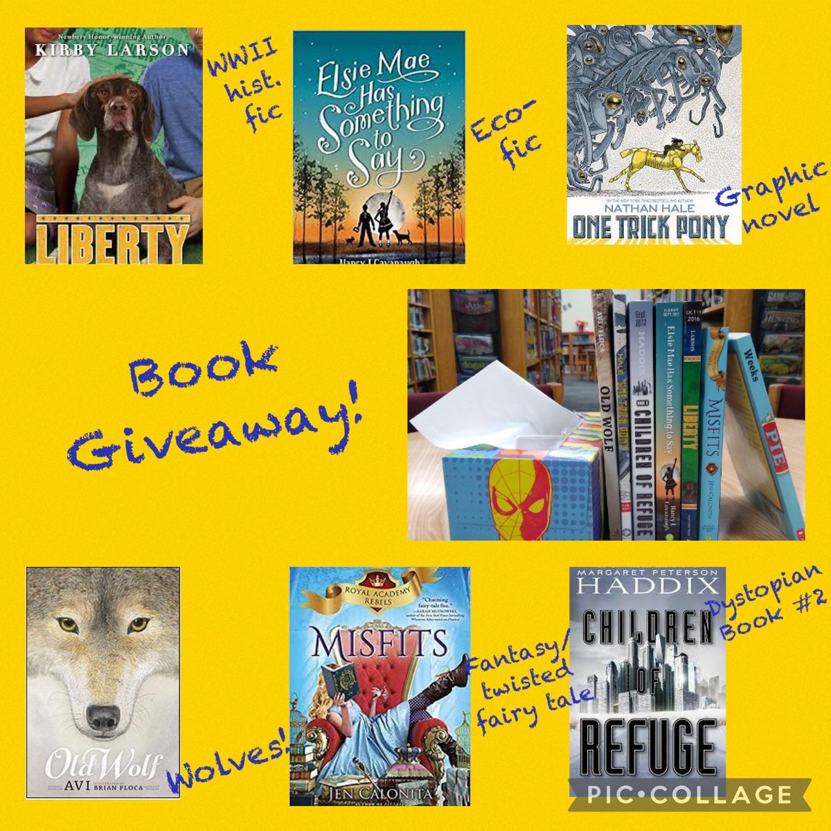 The pre-retirement #bookgiveaways of autographed/personalized, only read once Middle Grade books continue! F/RT/Tag someone who might help me hit 1K followers! Deadline: Sat., Apr. 2, 6 pm (CT)