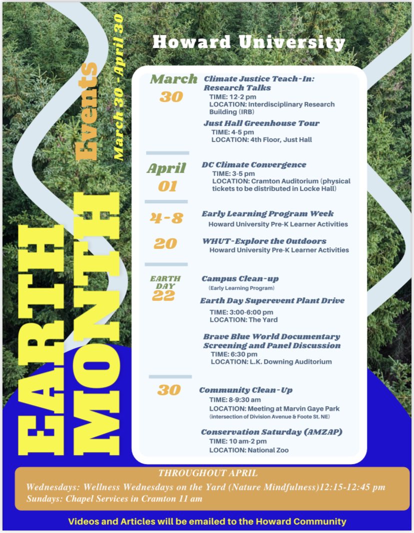 Get ready!! #WorldwideTeachIn and #EarthMonth activities on campus!