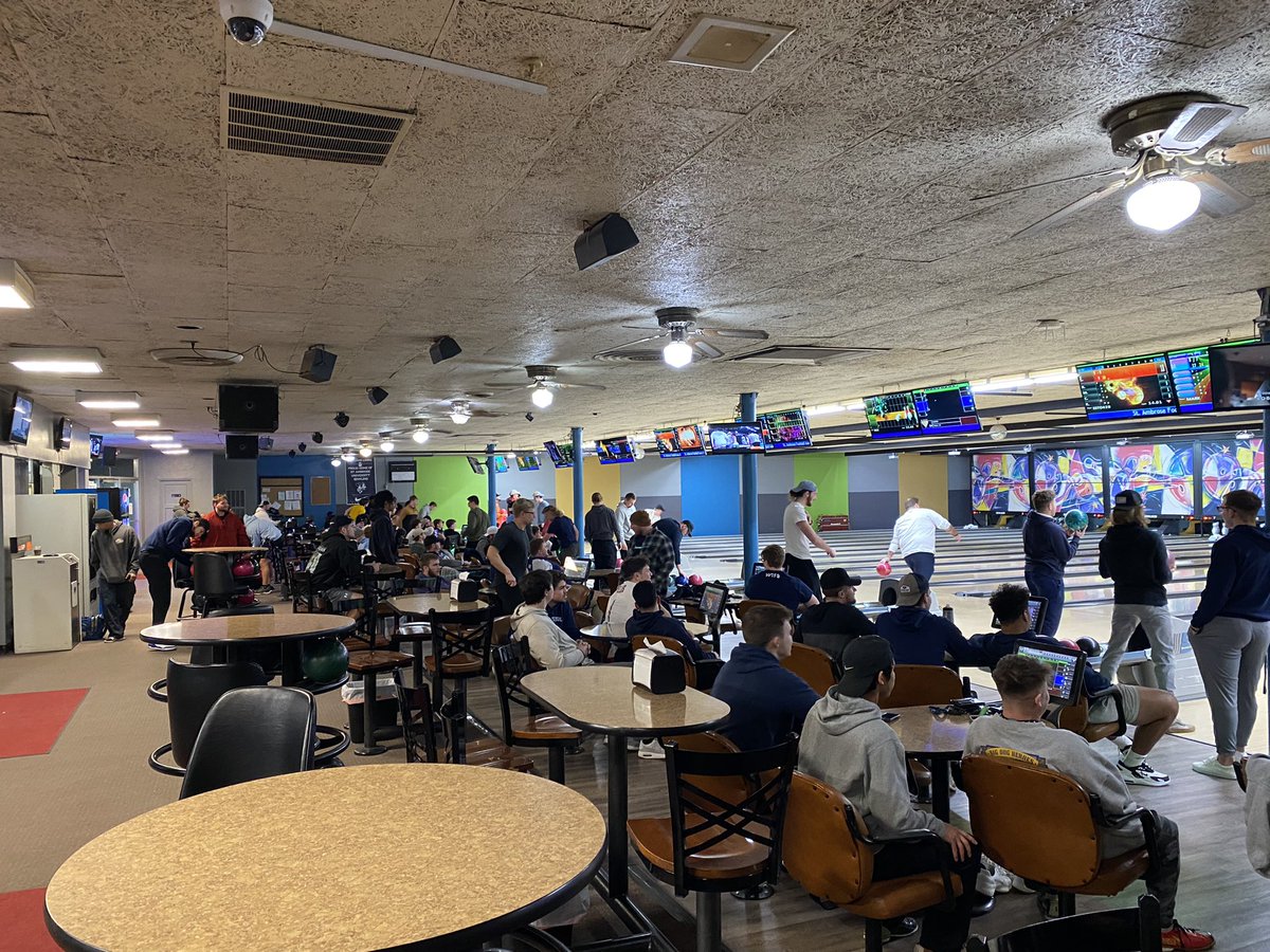 No better way to welcome the guys back from spring break than with a team bowling night!!! #Swarm22