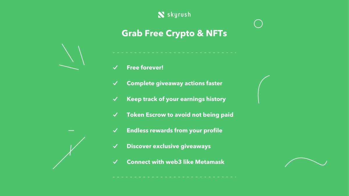 Earn free #NFTGiveaways and #Airdrops 👇 airdrops.skyrush.io 🚀