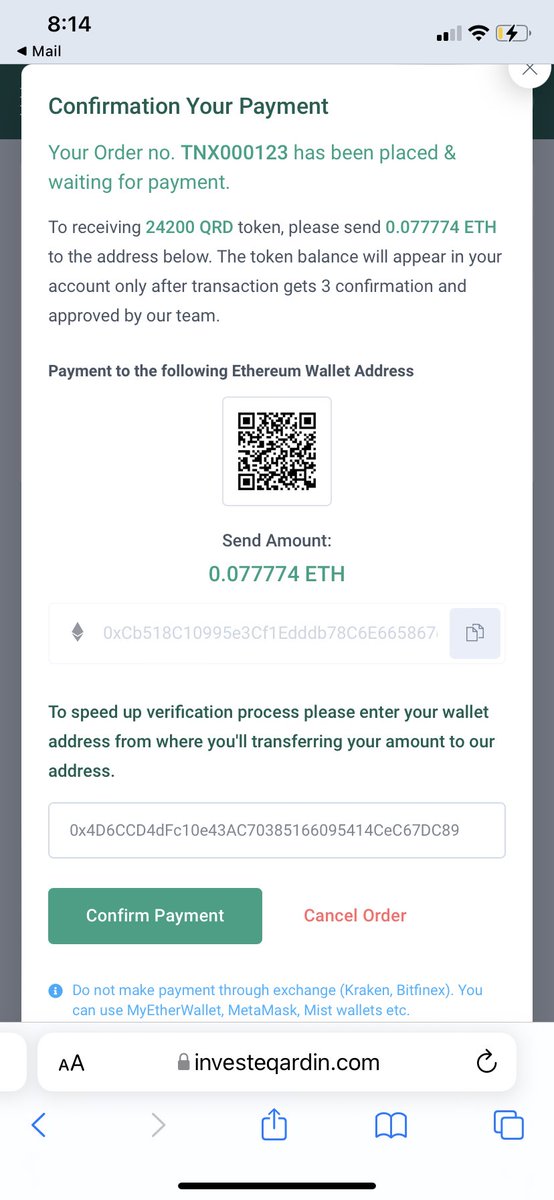 dohbwoy23's tweet photo. @eQardin I sent in my transaction this morning at about noon but I’m still waiting on my tokens, can yawl pls help me out https://t.co/f0kcL0iKcn
