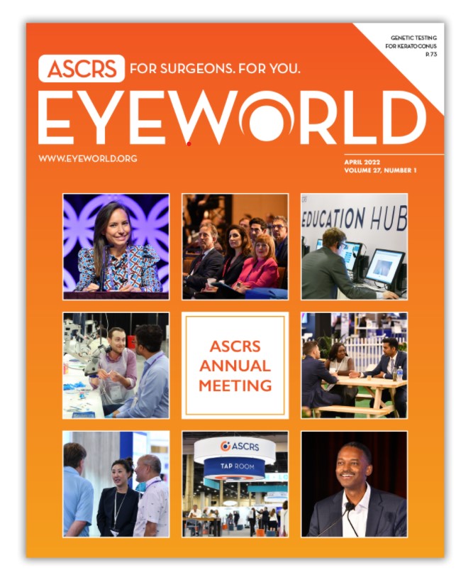 AvellinoUSA's tweet photo. Check out the April #EyeWorld which coincides with #ASCRS2022. Dr. @DonnenfeldEric & Dr. @LizYeu share how #AvaGen helps #ophthalmologists detect #keratoconus, assess patient risk & see if testing family members is advisable. Read the article here: https://t.co/cmtflj5pYZ https://t.co/CAW4Yf5VoV