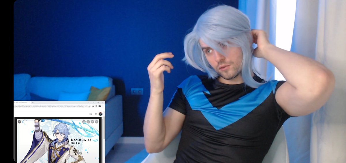 mia_nix's tweet photo. Today on @Grayson_Fin's #Twitch stream, he was the most charming dork we could ask for in and out of his #GenshinImpact #cosplay wig. ๐๐ค๐
Enjoy #graysonarmy! ๐ฅฐ
More screens in the thread ๐ https://t.co/TlnNk9rRLJ