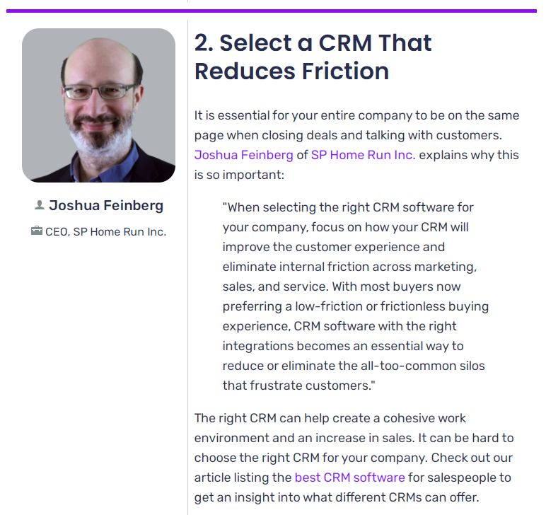 sphomerun's tweet image. Thanks @SellingSignals for including @joshua_feinberg &apos;s insight in your great roundup on &quot;Top 16 CRM Software Best Practices From Experts 2022&quot;
hubs.li/Q016XMb70

#crm #crmbestpractices #crmsoftware