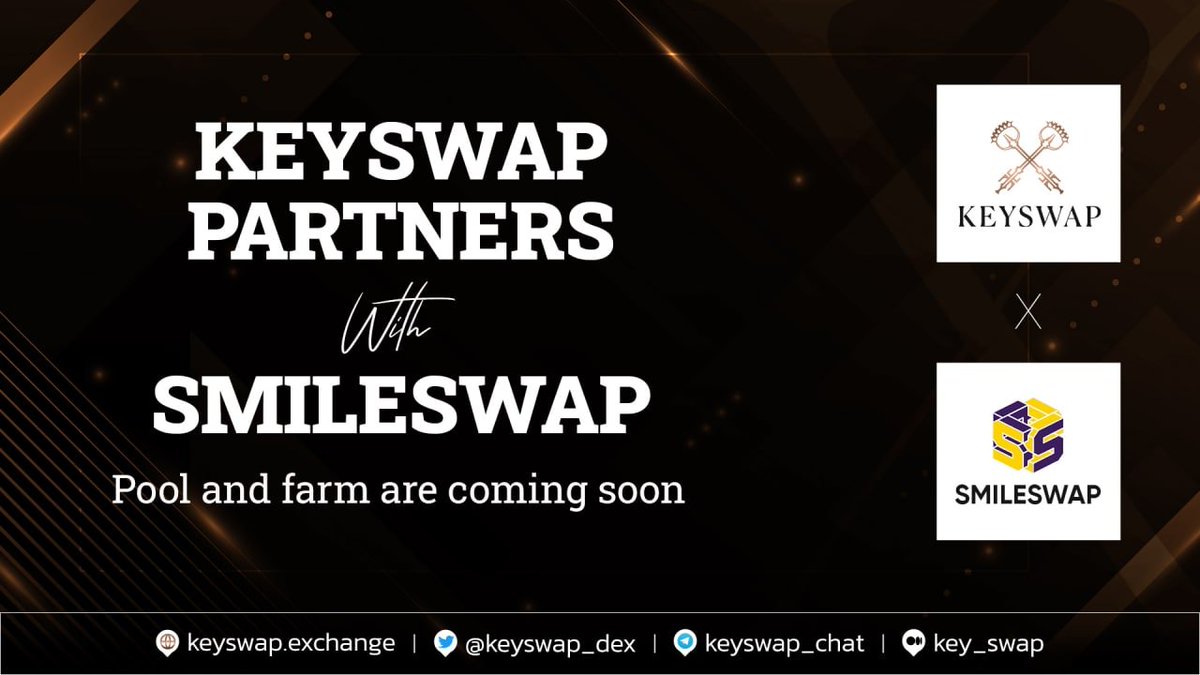 crypto_exp (@keyswap_dex) on Twitter photo <a href="/keyswap_dex/">crypto_exp</a> X smileswap.
Soon the farm and pool of smileswap are coming on <a href="/keyswap_dex/">crypto_exp</a>. Get ready to earn profits on your holdings. <a href="/keyswap_dex/">crypto_exp</a> X smileswap.
Soon the farm and pool of smileswap are coming on <a href="/keyswap_dex/">crypto_exp</a>. Get ready to earn profits on your holdings.