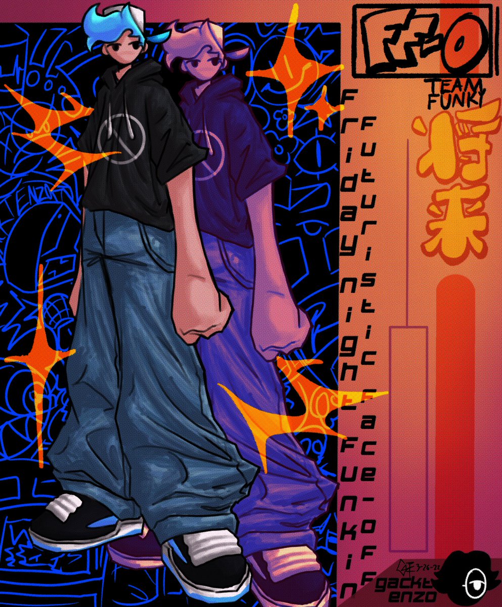So uh, this mod isn't dead lol
Just kinda slowing down in production. A lot.
Anyways, here's one of the posters for the mod that was finished rn. 
Art by @/gacktenzo on IG
#fnfmod #fnf #fridaynightfunkin