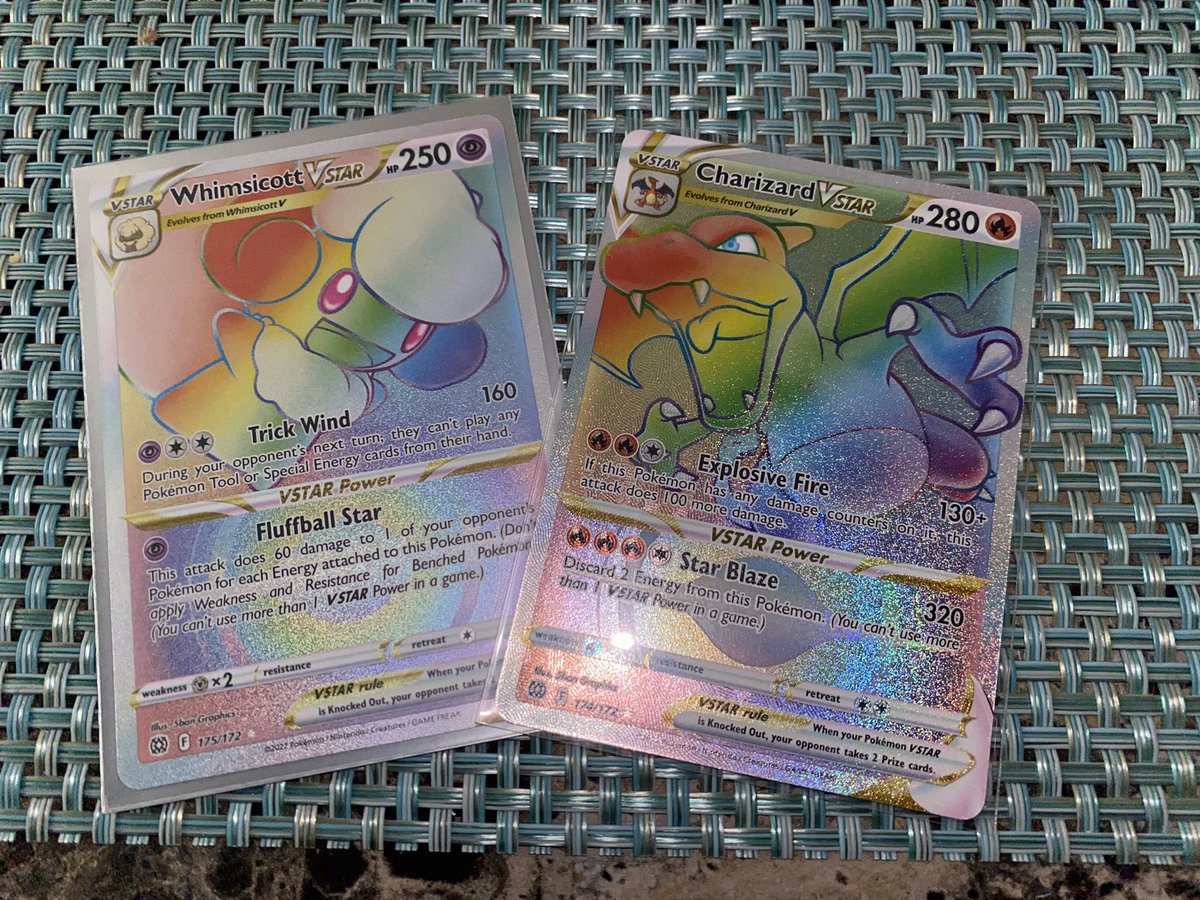 BigBox716's tweet image. @Sm0ke_N_Mirrors just opened a booster box that was delivered today… I no longer am trying to trade for the #RainbowCharizard #CharizardVStar !! Also pulled the #RainbowWhimsicott ! What a booster box! You guys always deliver #Pokemon #PokemonTCG