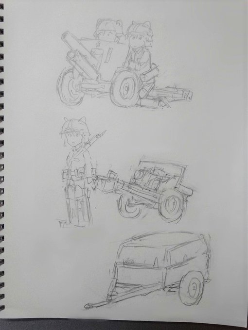 対戦車ロケット的な兵器が無かった頃は砲兵ウィッチが歩兵砲をガラガラと。曲射による陸戦ウィッチ支援目的だったがHEAT弾が開発されると直射で積極的にネウロイを狙いに行くようになる。こっちは逆に対戦車兵器になる。>RT 