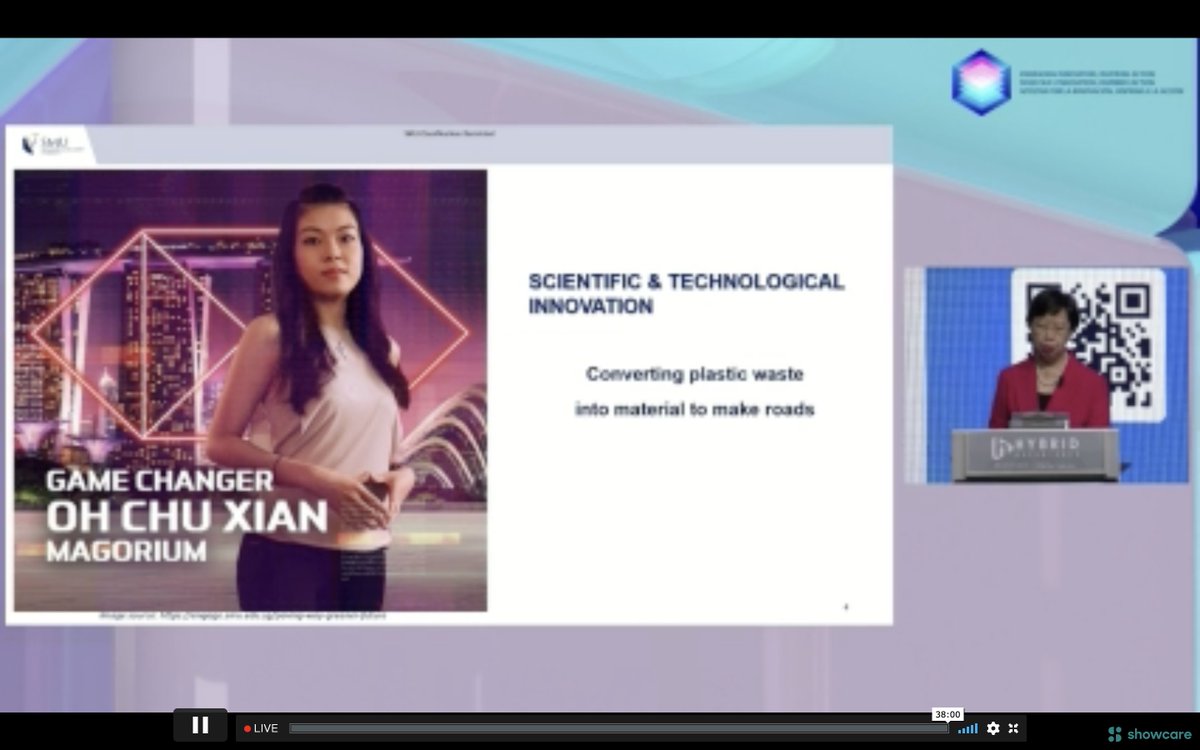 emparna's tweet photo. Impressed with Prof Lily Kong's presentation on the emphasis on Scientific and Technological innovation, Social innovation and Educational innovation. Her emphasis on #resilience #GlobalCitizen #interdisciplinarity #experientiallearning connect to the IB elements perfectly https://t.co/NXgTbk07px