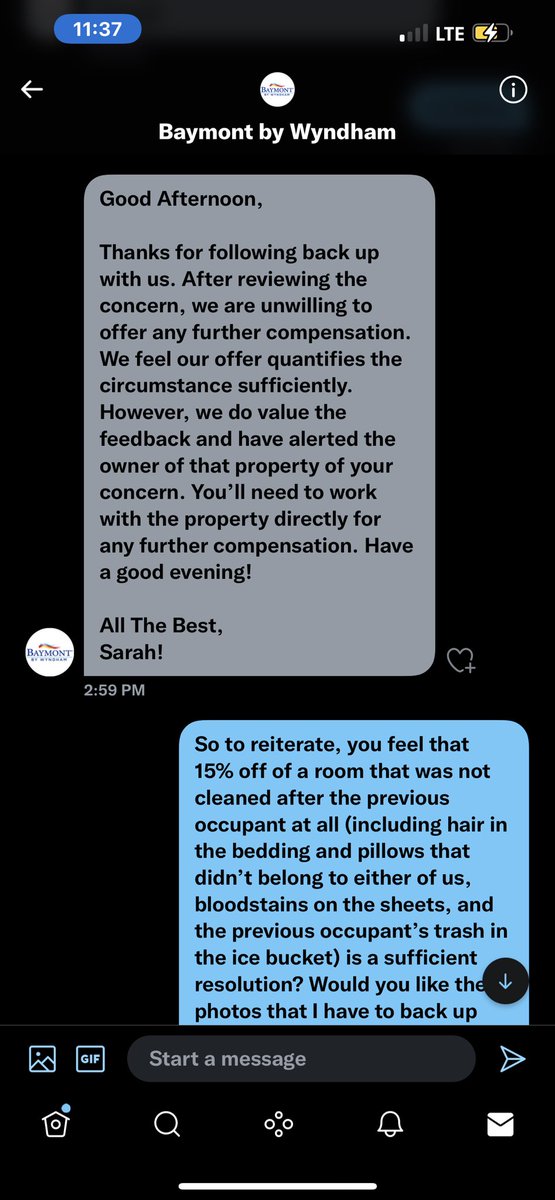 GCDrags's tweet photo. @WyndhamHotels There are WAY more pictures where these came from. Tons of issues, filthy hotel, zero help from customer service at the actual hotel or online https://t.co/g3qErMwoj5
