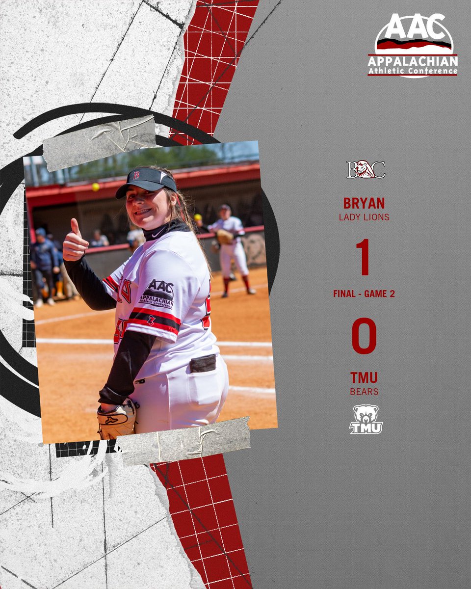 BCLionsSoftball's tweet photo. Hung on for the doubleheader split 👍

Stephanie Blevins - 6 K's
Aubree Presley - 1 RBI

#Contend | #WeAreBecauseHeIs https://t.co/zB1vN9LKbO