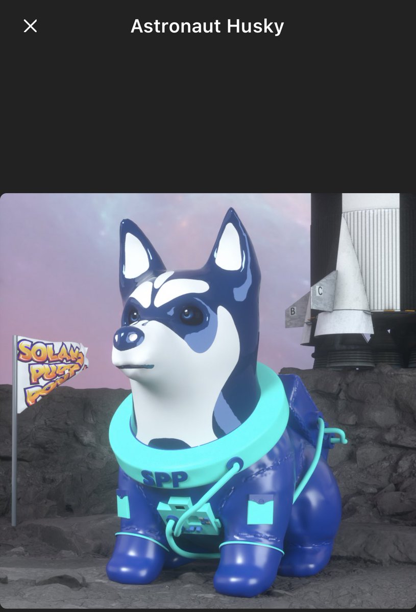 I minted this 1/1 cute husky @solpuppypound love the project and team behind it