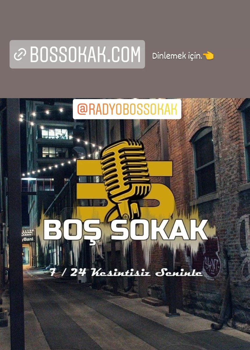 bossokak.com.
WP:0532 770 39 03
instagram.com/radyobossokak
Şimdi istek zamanı ...