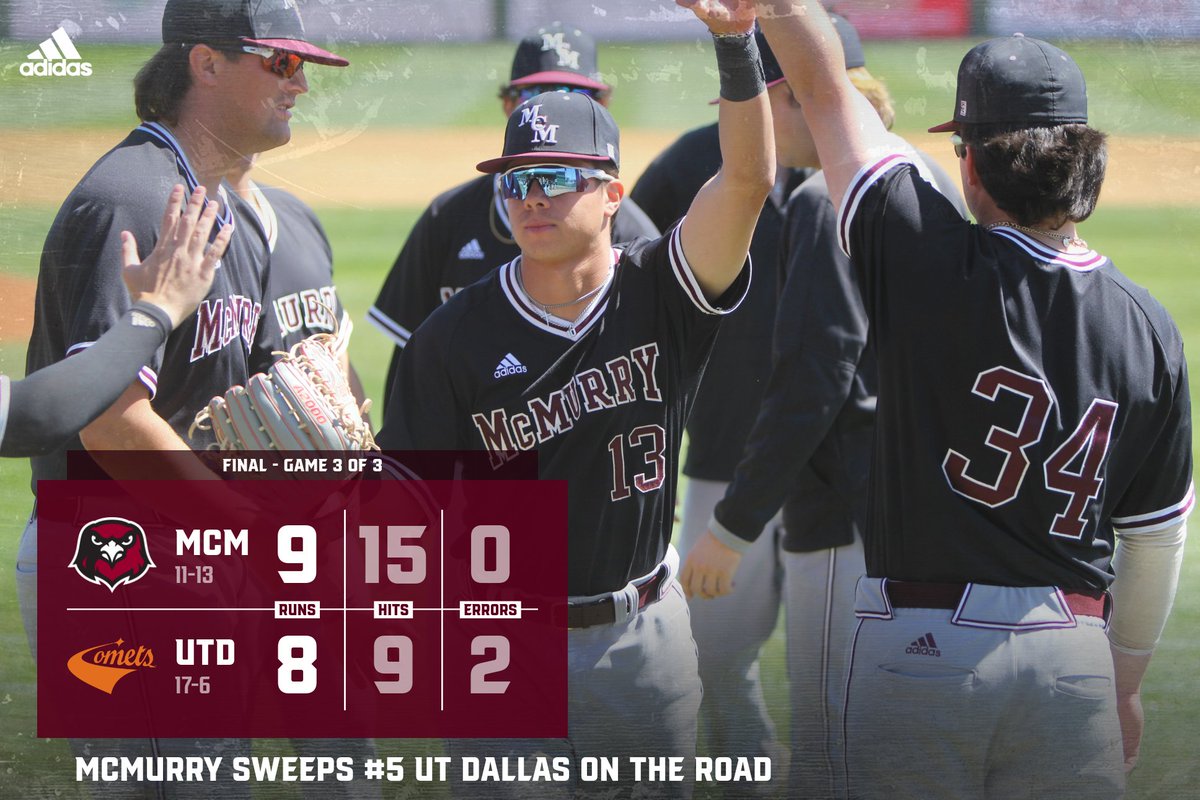 mcmsports's tweet photo. 🧹🧹🧹

#d3baseball l #UnitedAsWarHawks 🦅 https://t.co/Hvb39BJz5w