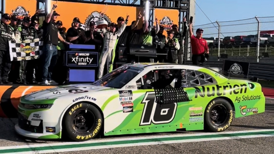 WINNER! We knew <a href="/AJDinger/">AJ Allmendinger</a> would be #LeadingtheField in the #16 Chevrolet at #COTA this afternoon!  #NASCAR #pitboss250 #trophyhunting