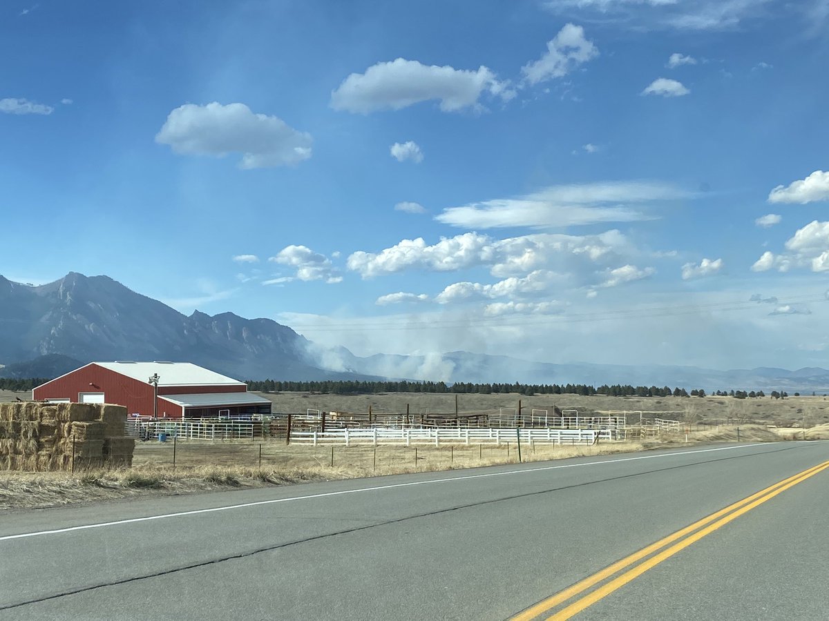 NCAR fire in south Boulder. Left is on 36, right is on 93