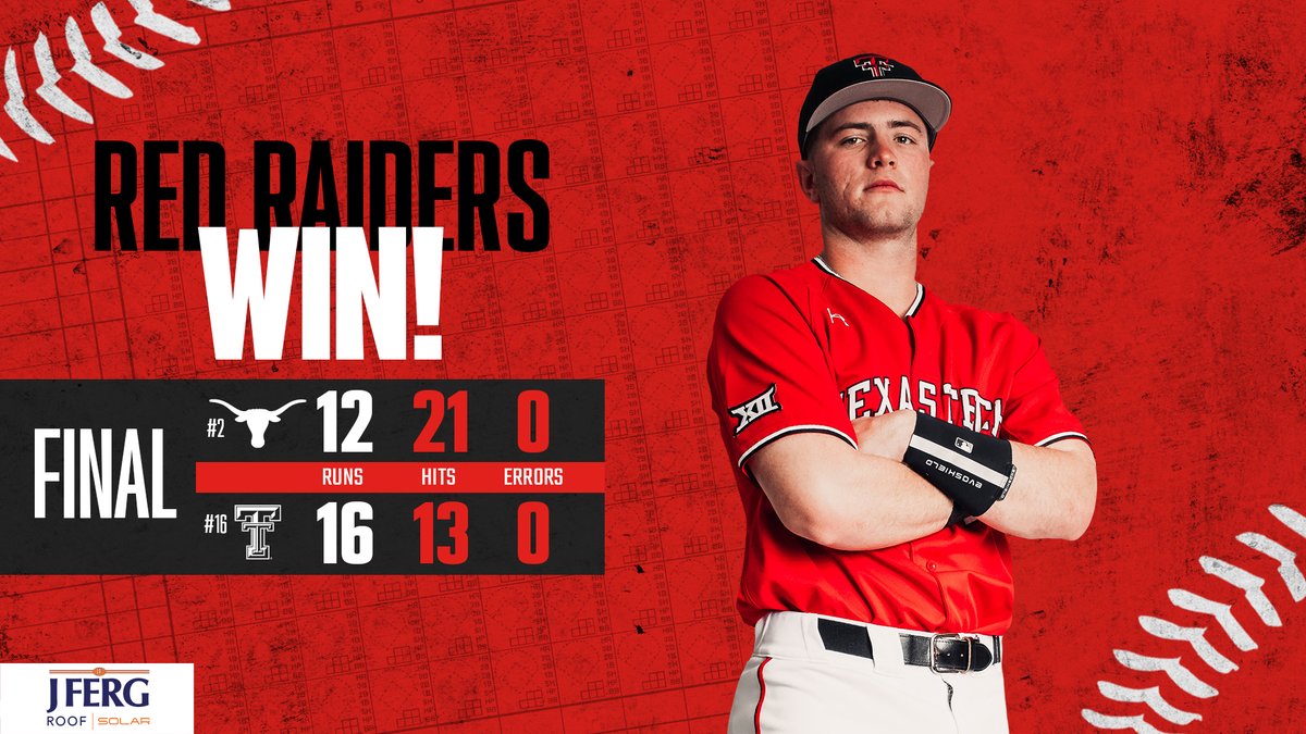 TTU_Baseball's tweet photo. SERIES CLINCHED‼️ https://t.co/AUdmucDyUD