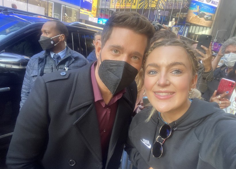 Loving the new album <a href="/MichaelBuble/">Michael Bublé</a>. Thank you for being generous with your time last week on our visit to NYC we couldn’t believe our luck! Hoping to see you for a 5th time on your next tour of the UK! Great to see you back!