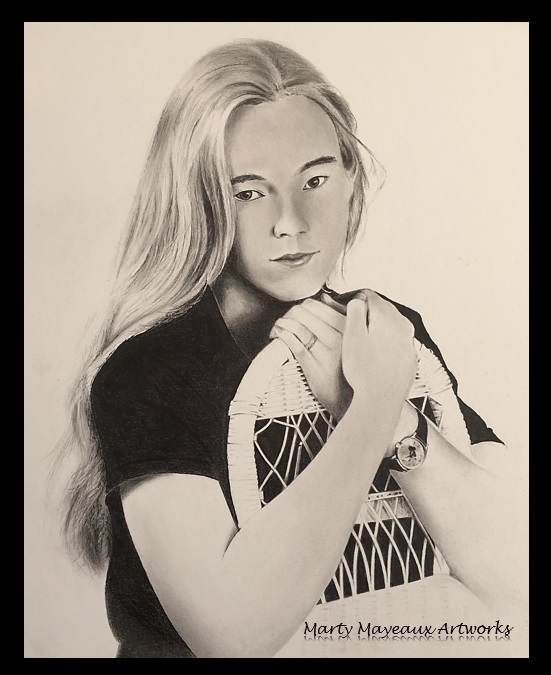 my latest pencil drawing. My wife at 19.