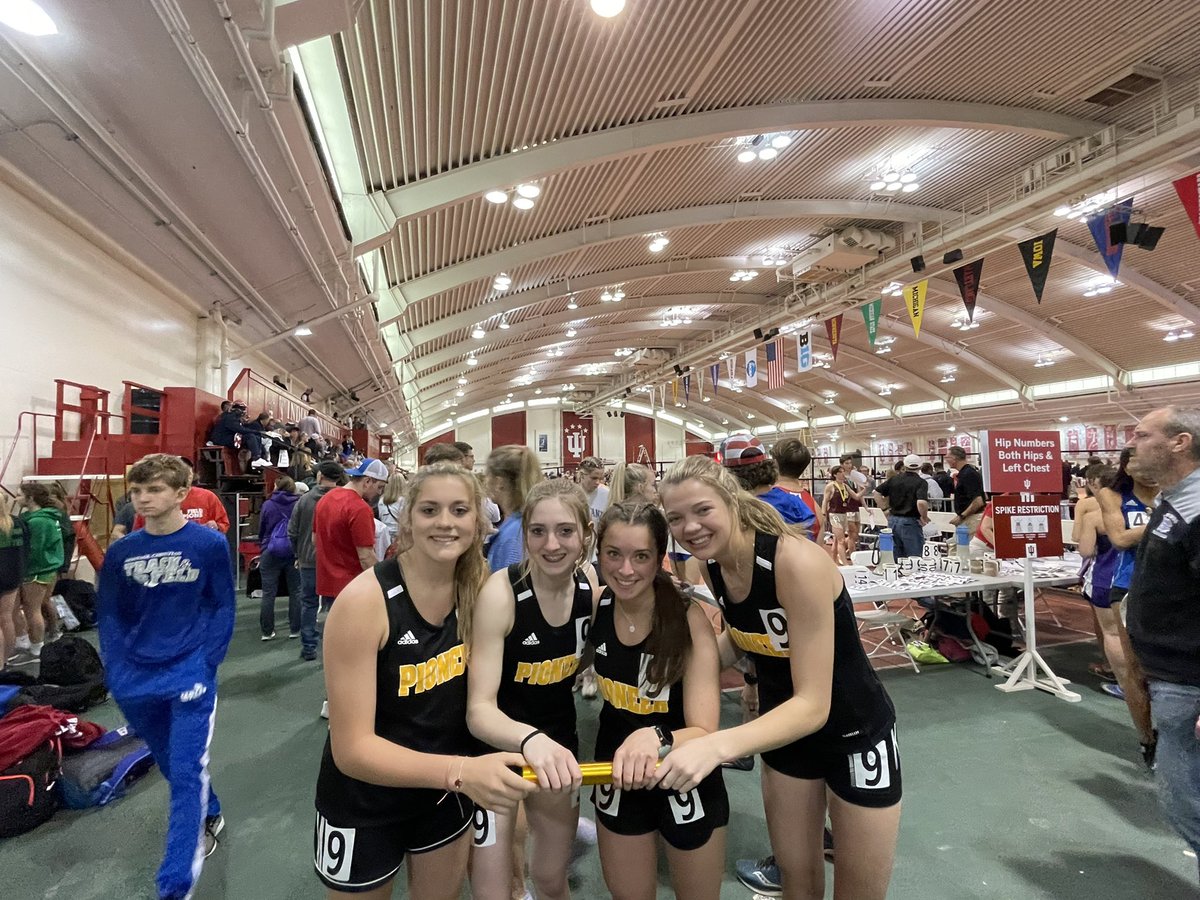 Congrats to PHSTF on a great showing at the Hoosier State Relays! Violet 3200m, girls 4x400, girls 4x800, and the boys 4x800 represented the Panthers well at Indiana University! Great job, Team!! <a href="/BingPioPanAth1/">John W. Bingaman</a> <a href="/PioneerJrSrHigh/">Pioneer Jr/Sr High</a>