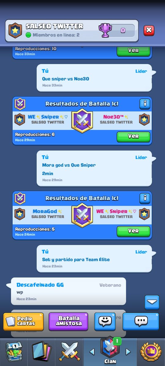 HiroCarvajal (@hirocarvajal) on Twitter photo VICTORIA PARA TEAM ÉLITE 2-0🔥
- Excelente Salseo tuvimos contra el equipo de <a href="/Orion_eSportsGG/">Orion eSports (Desde 🏡)</a>. Felicito a todos los jugadores que participaron!
- Árbitro: <a href="/iTzMauRy123/">?? | MauRy</a>
- Jugador destacado: <a href="/noe30_gg/">Noe30_gg</a> 5-1
Se agradece 🔄♥️
#clashroyale VICTORIA PARA TEAM ÉLITE 2-0🔥
- Excelente Salseo tuvimos contra el equipo de <a href="/Orion_eSportsGG/">Orion eSports (Desde 🏡)</a>. Felicito a todos los jugadores que participaron!
- Árbitro: <a href="/iTzMauRy123/">?? | MauRy</a>
- Jugador destacado: <a href="/noe30_gg/">Noe30_gg</a> 5-1
Se agradece 🔄♥️
#clashroyale