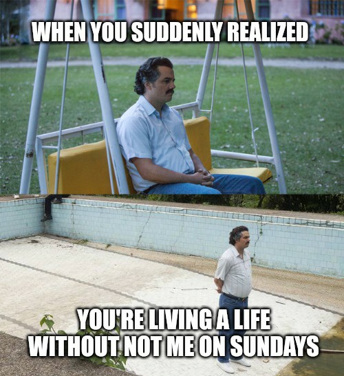 _gunniepol's tweet photo. sundays are empty without not me :( https://t.co/NhOhG2JFxf