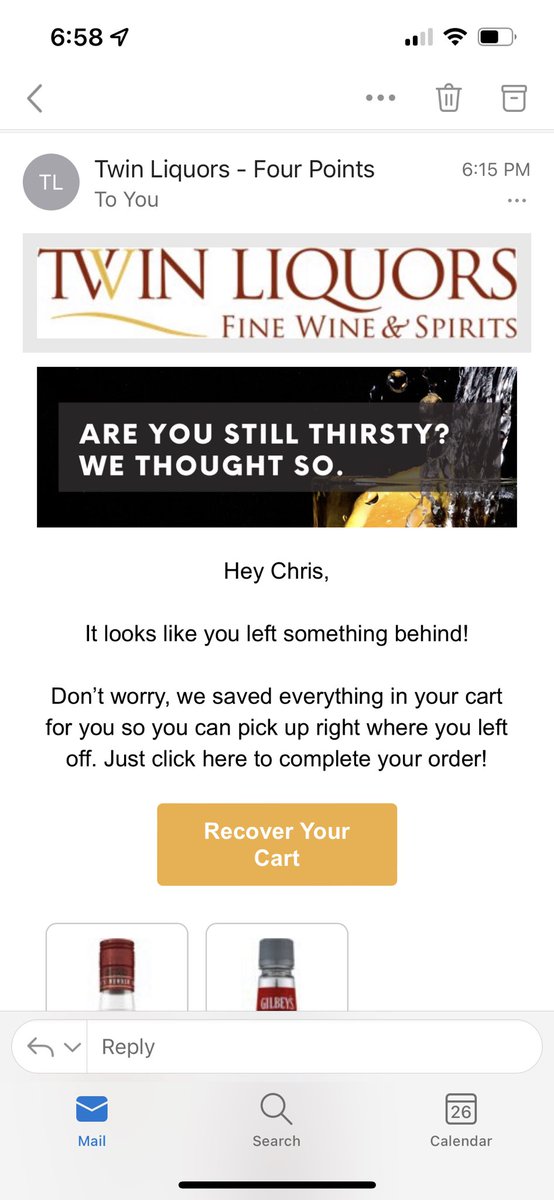 cburgy's tweet photo. @TwinLiquors this is either deceptive marketing or you’re comprised. I don’t drink vodka nor did I visit a store or your site to order these. https://t.co/hNOfXayWIi