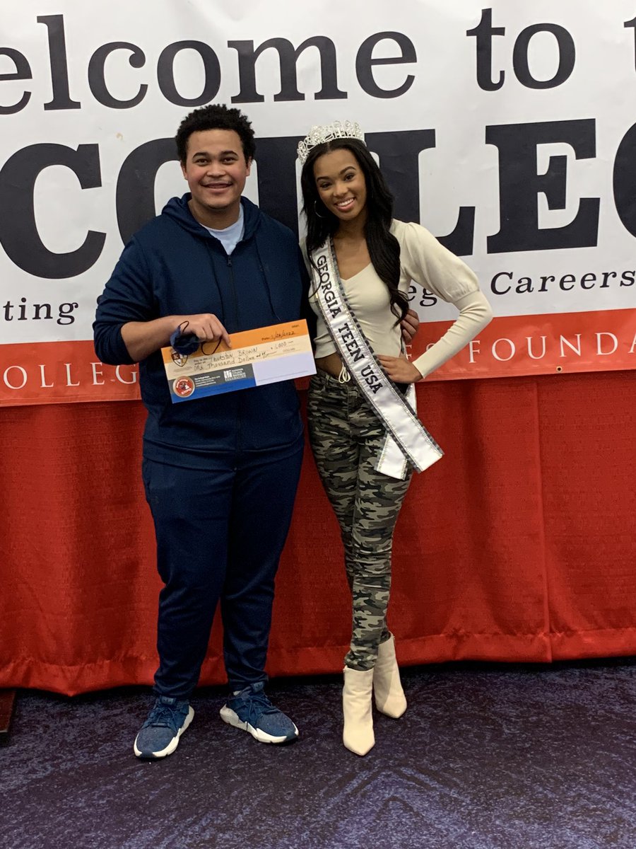 Super proud of this man child God has blessed @Coldsteel98 & I with @ThurstonBrown Congrats on receiving the Kappa League Scholarship #FutureVet #HBCUBound ~ wishing Miss Georgia Teen USA much success as she continues 2 B a positive agent for change in our 🌎 @BlkCollegeExpo