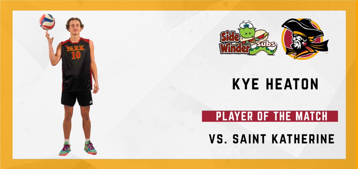 ParkBuccaneers's tweet photo. Men's Volleyball: Sidewinder Subs Player of the Match: Kye Heaton
 - https://t.co/hoKZgSFgcG https://t.co/DCwZQLx9wU