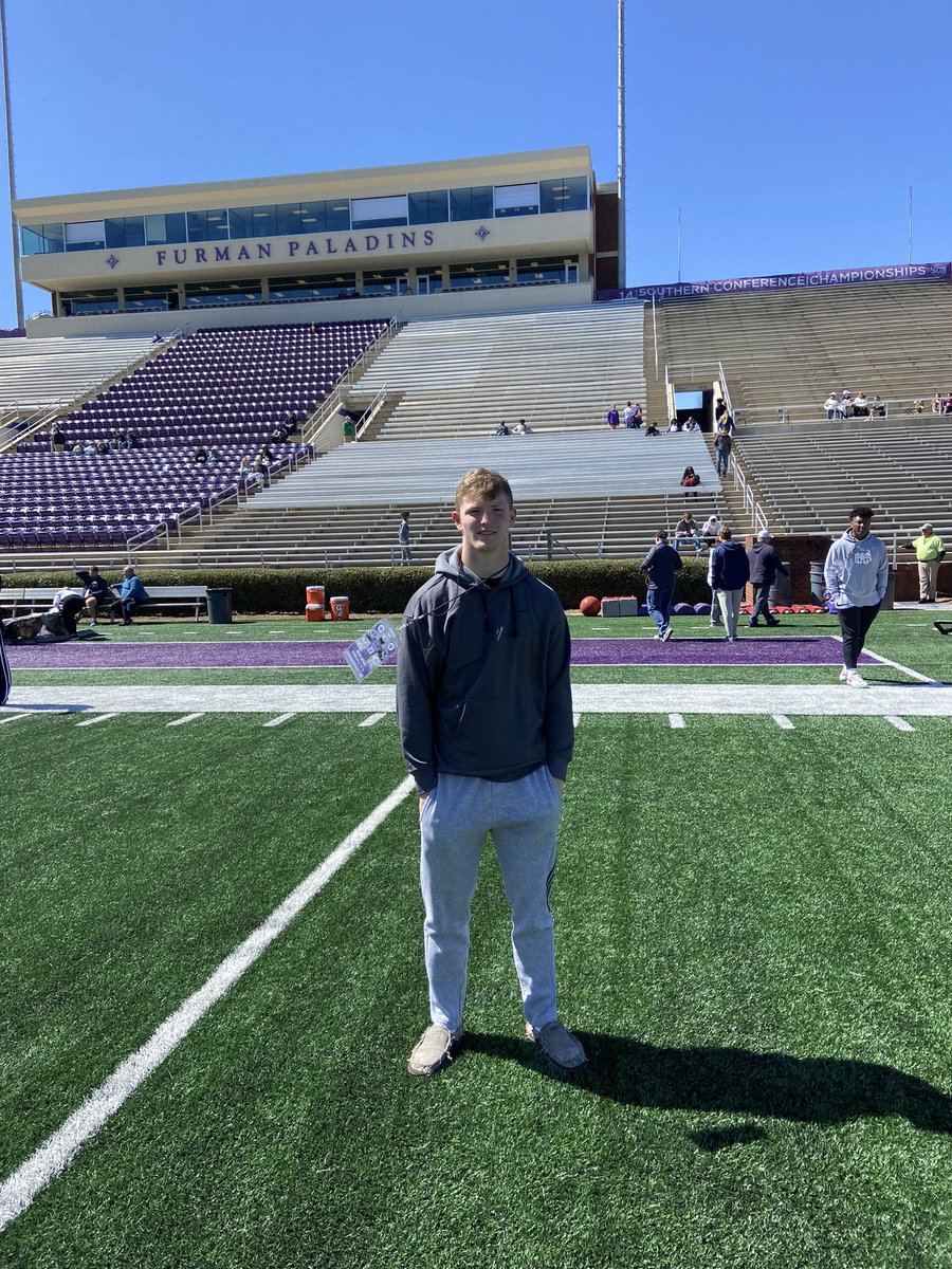 brantbryant4's tweet photo. Had a great day at @FurmanU Jr. Day @PaladinFootball @NwGaFootball @SHSPhoenixFB @CSpangDB https://t.co/aZ5FudBruA