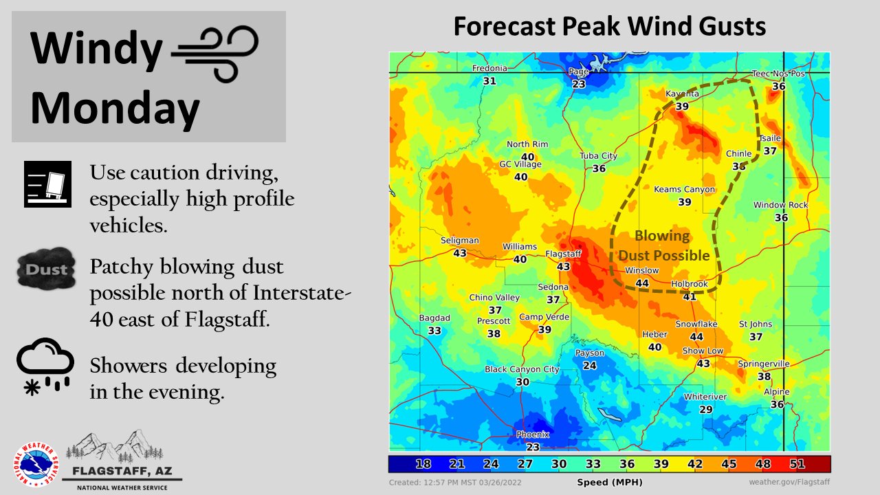 NWS Flagstaff on Twitter "Here's an update on the changes headed our