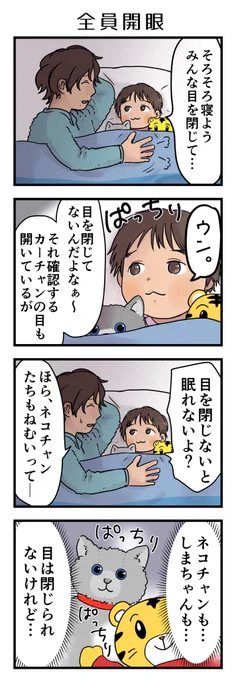 誰も目を閉じていないのである!!!

#漫画が読めるハッシュタグ #4コマ漫画 #エッセイ #育児漫画 