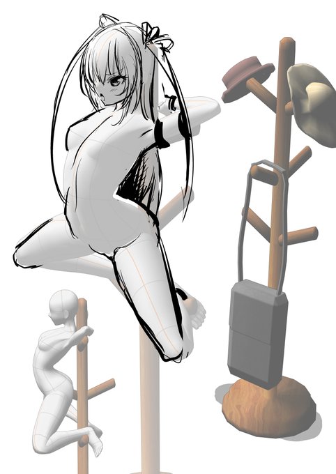 試作:久しぶりによい拘束器(ポールハンガー) 