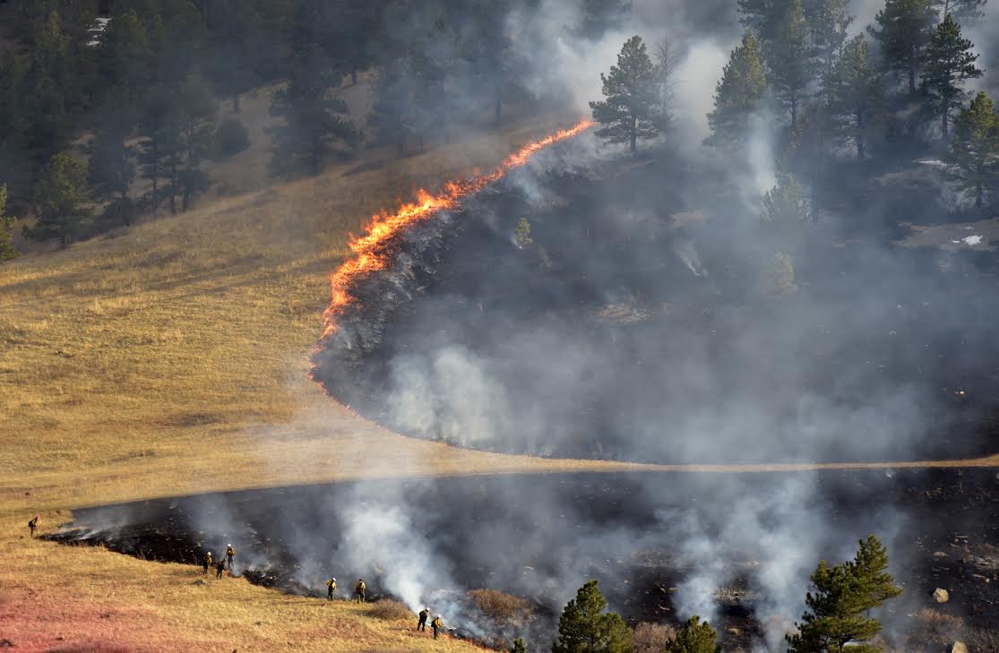 mitchellbyars's tweet image. Photos by @CliffordGrassm1 of crews fighting the #NCARFire