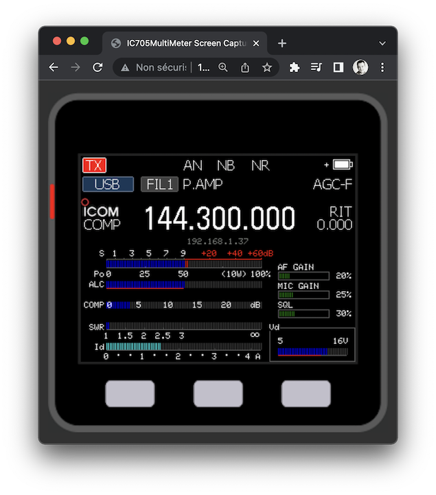 f4hwn's tweet photo. Breaking News 🤗 IC705MultiMeter very first release is out ! Please, try it and give me feedback 🤔 As usual, it's Open Source under MIT Licence. Enjoy 😉 https://t.co/gBhqUyWuyo #hamradio #M5Stack (ping @maaberu_JE4SMQ @K3TripleR @KF2M) https://t.co/coxyhbNKVv