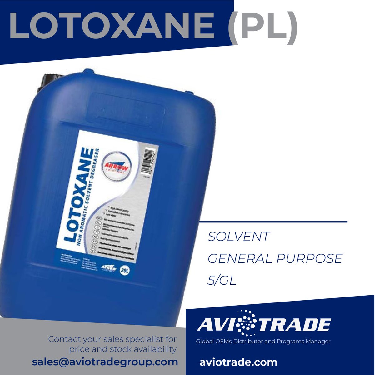 ✈️🚁  Removes residues of oils, greases and machine coolant from machined parts, castings, panels and electrical/electronic components.
.
.
.
.
.
#lotoxane #distributor #aviotrade #aviotradegroup #distribuidorautorizado #distribution #distribucion #solvents