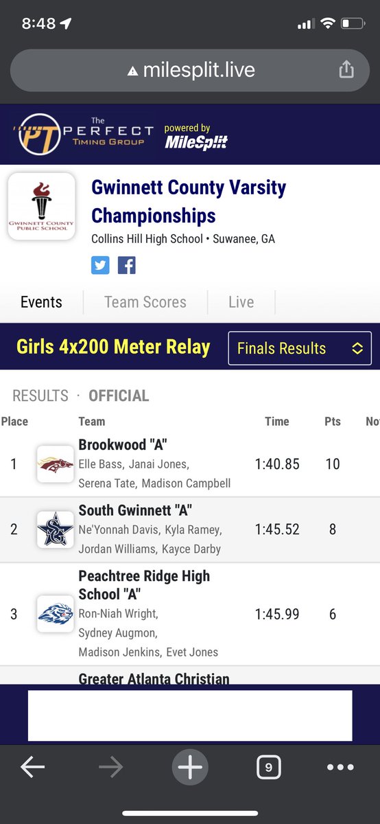 Brookwood Girls T&F tweet media