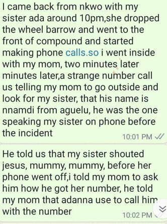 Linusokorie's tweet photo. #justiceforada https://t.co/hzruwuS3yX