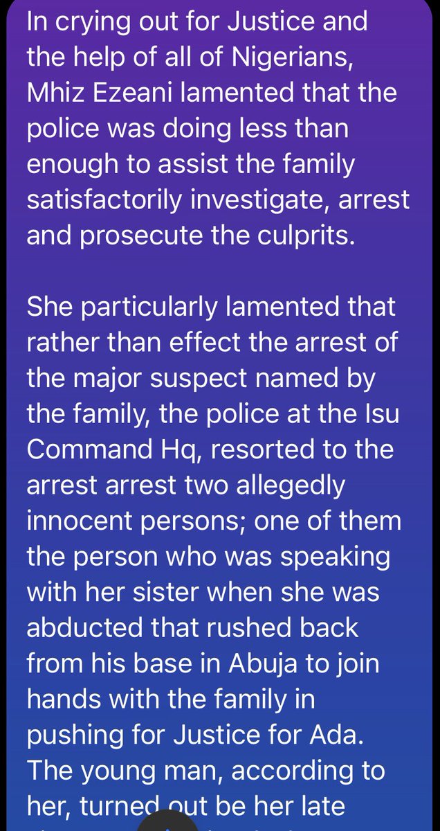 Linusokorie's tweet photo. #JusticeForAda https://t.co/xgGJ2q1qTn
